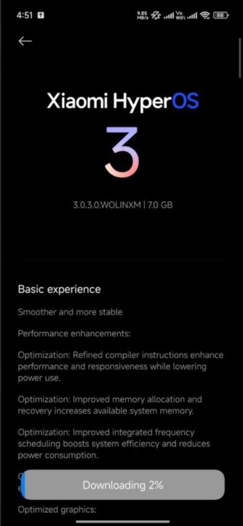 Poco F7 5G HyperOS 3 Update