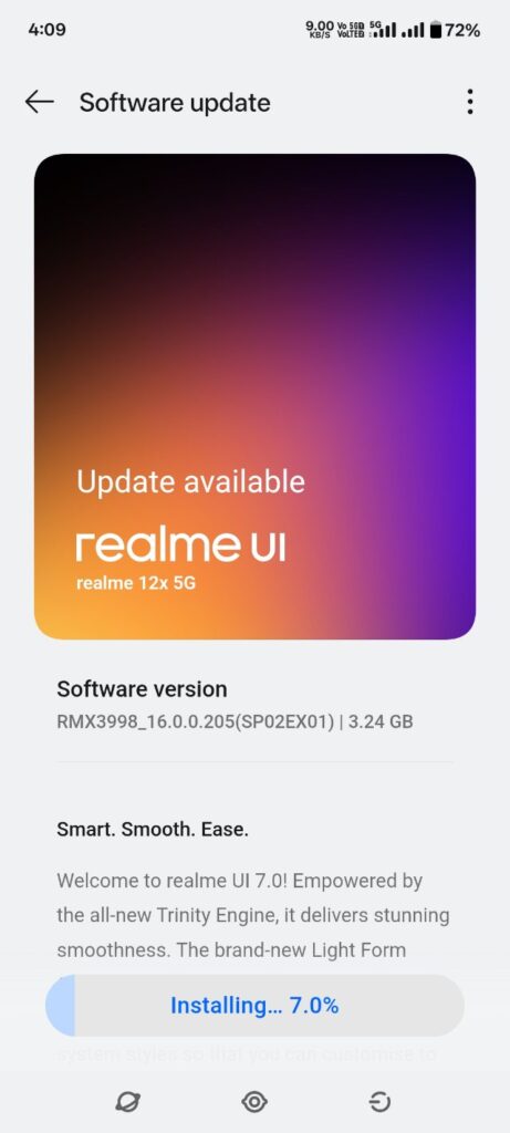 Realme 12x 5G gets RealmeUI 7 update with Android 16