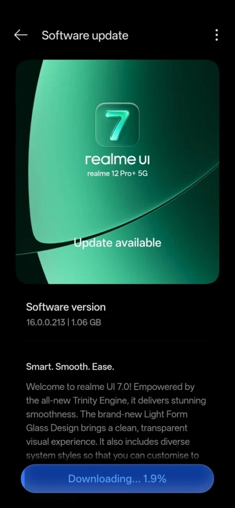 Realme 12 Pro Plus Realme UI 7 Update