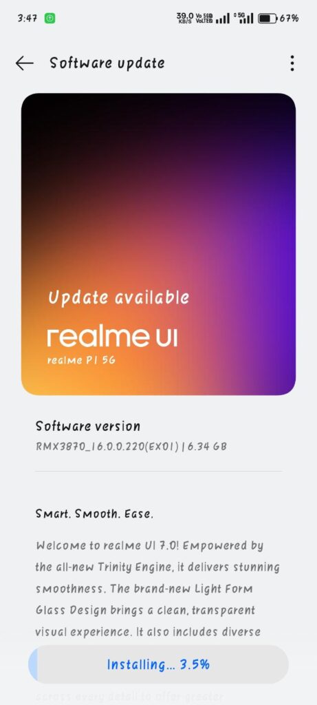 Realme P1 5G RealmeUI 7