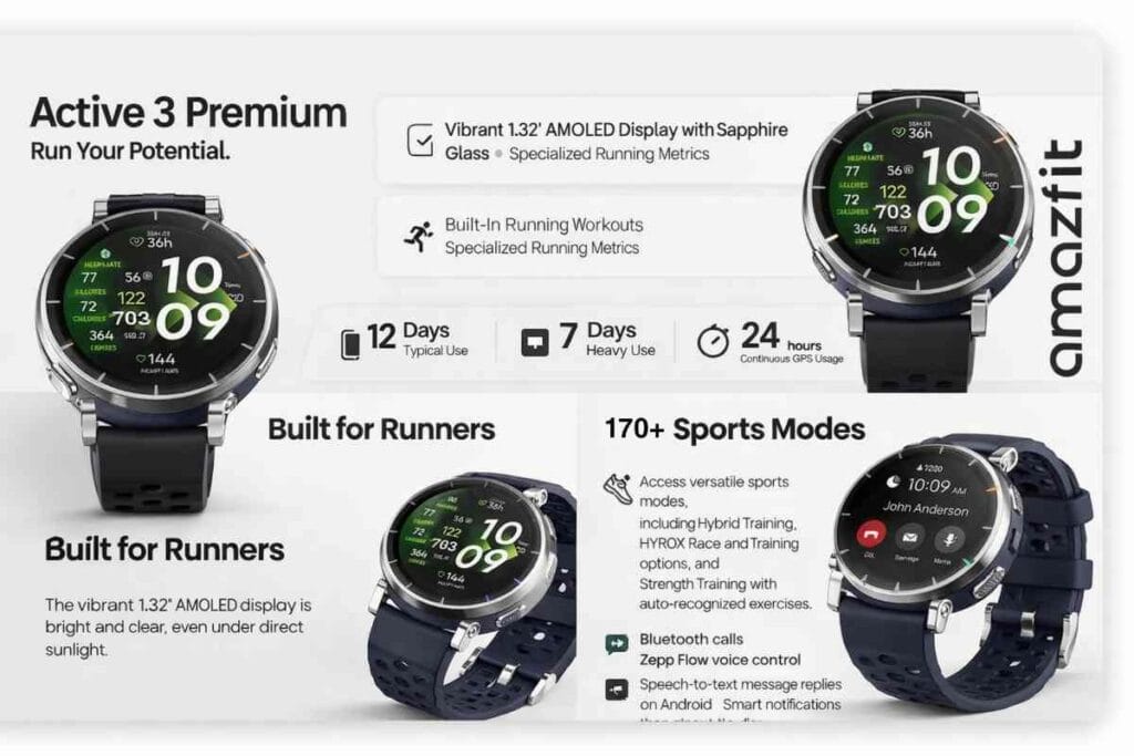 Amazfit Active 3 Premium specification