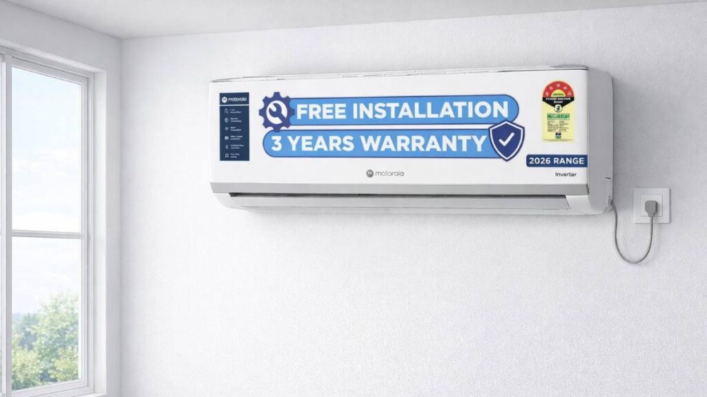 Motorola 1.5 Ton 5-Star Inverter AC Available at Just ₹3031 Monthly EMI on Flipkart