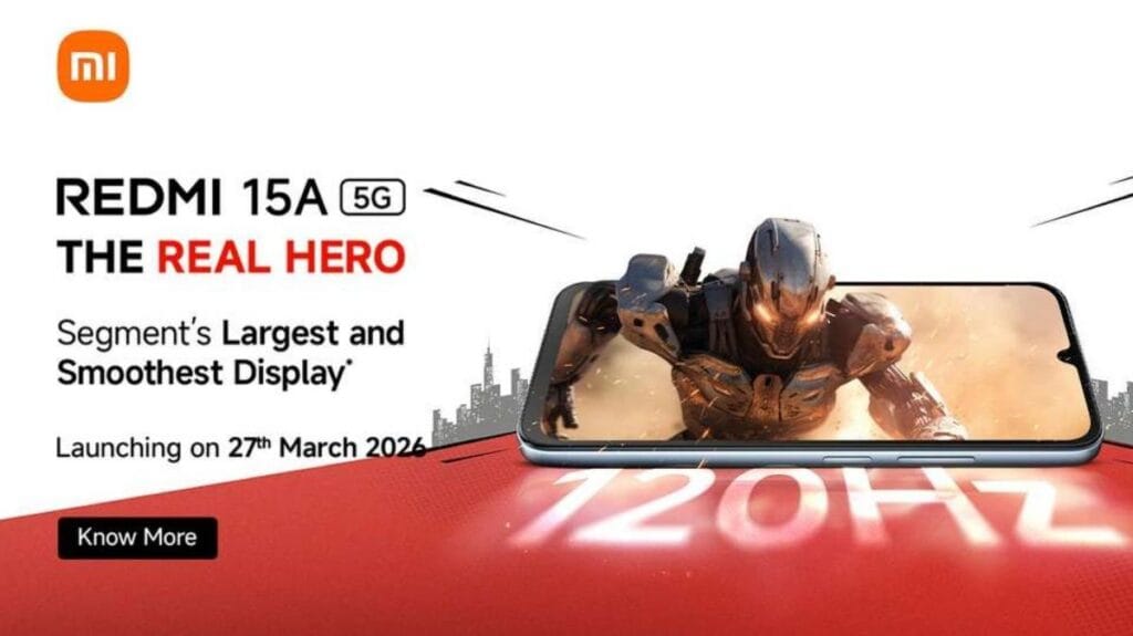 Redmi 15A 5G Launch date in india